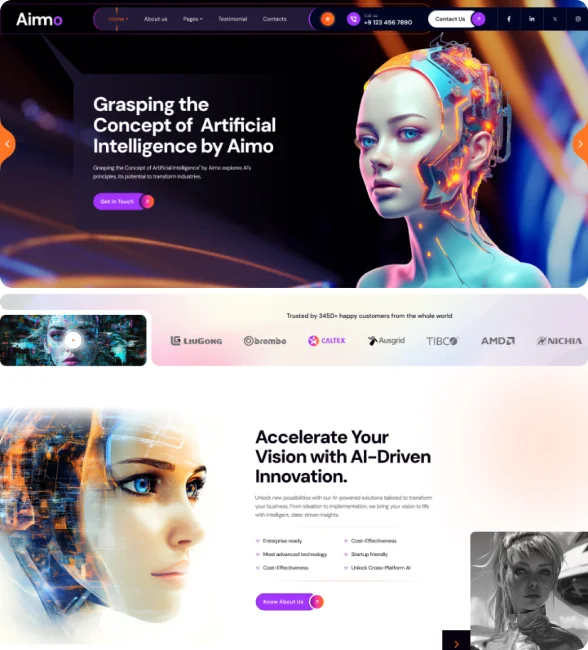 Landing page algoritha a i